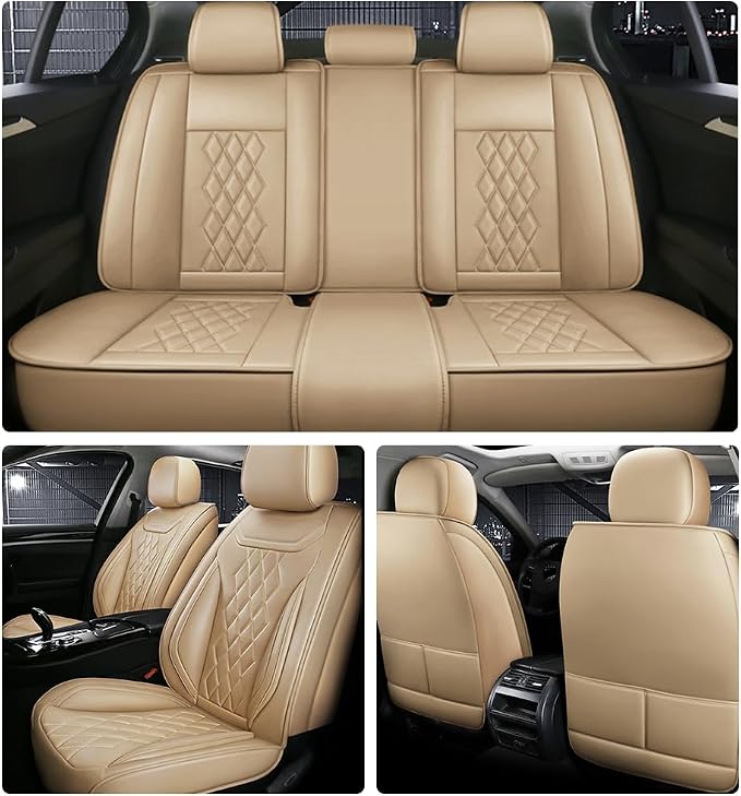 Leather Car Seat Covers for Volkswagen Atlas 2019-2023 Waterproof, Breathable - Image 2