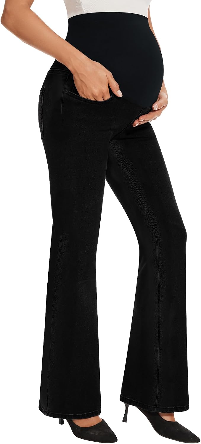 GLAMIX Women's Stretch Maternity Bootcut Jeans - Image 3