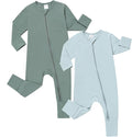 JunNeng 2 Pack Footless Long/Short Sleeve Baby Romper by JunNeng