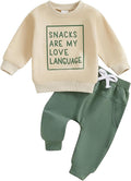 Toddler Baby Boy Fall Winter Outfit Long Sleeve Letter Print Sweatshirts and by Sejardin