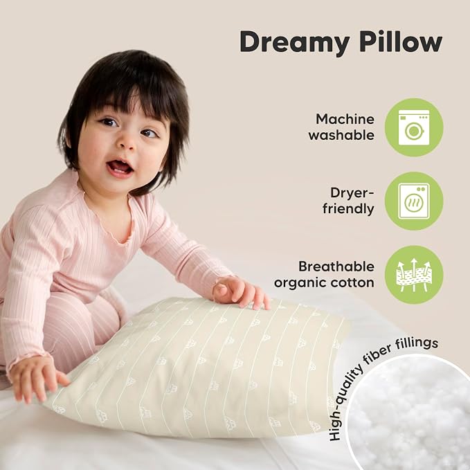 KeaBabies 2-Pack Toddler Pillow 13x18 - Image 4