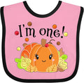 inktastic I'm One- Pumpkin Birthday Autumn Baby Bib by Inktastic