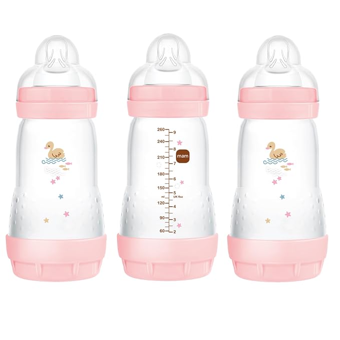 MAM 9oz Easy Start Anti-Colic Baby Bottles, Medium Flow, Breastfeeding-Like by MAMBabyUSA