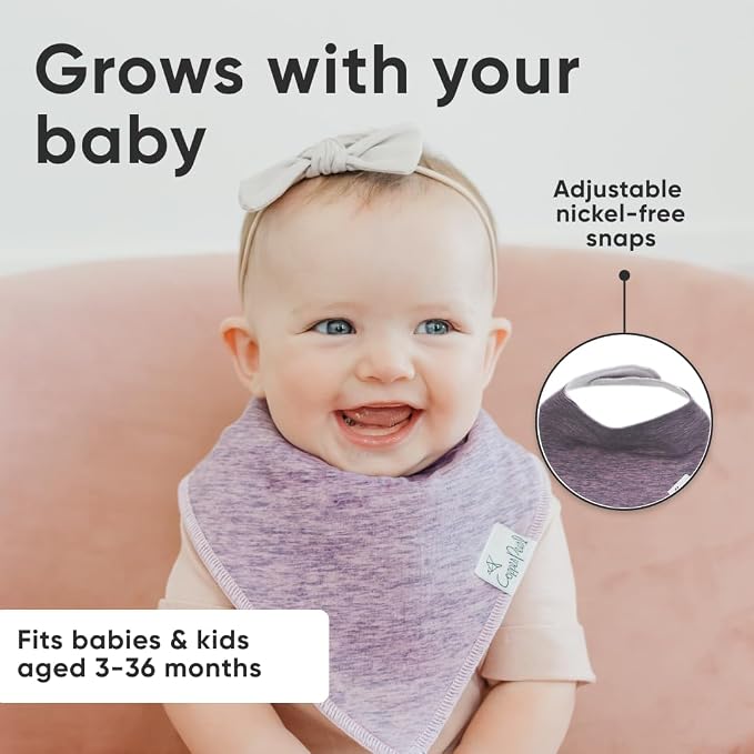 Copper Pearl 4 Pack Soft Cotton Baby Bibs - Image 6