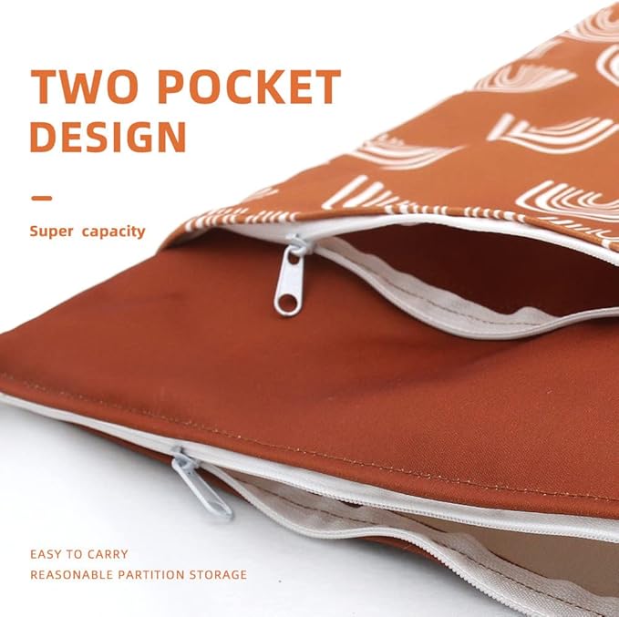 2 Pack Wet Dry Bags for Baby Cloth Diapers&Breast Pump Parts, Waterproof - Image 3