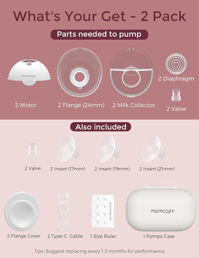 Momcozy M5 Hands-Free Wearable Breast Pump, Double-Sealed Flange - Image 7
