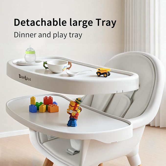Baby High Chair, Wooden Highchair - Image 4