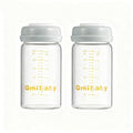 Glass Breastmilk Storage Bottles 180ml 6oz BPA-Free Leak-Proof Natural Baby by Qmibaby