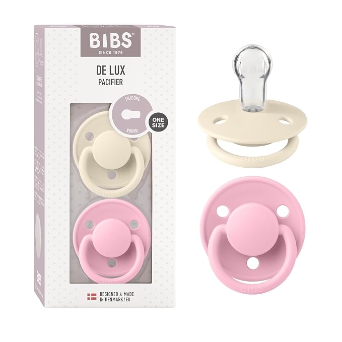 BIBS De Lux Baby Pacifier 2-Pack | Made in Denmark | BPA Free Dummy Soother by BIBS