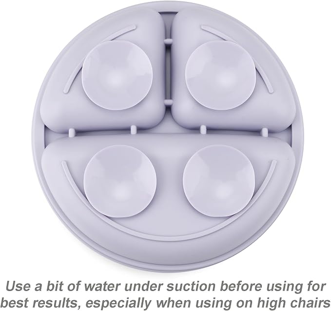 PandaEar 3 Pack Toddler Plates, Silicone Divided Suction Plate - Image 5