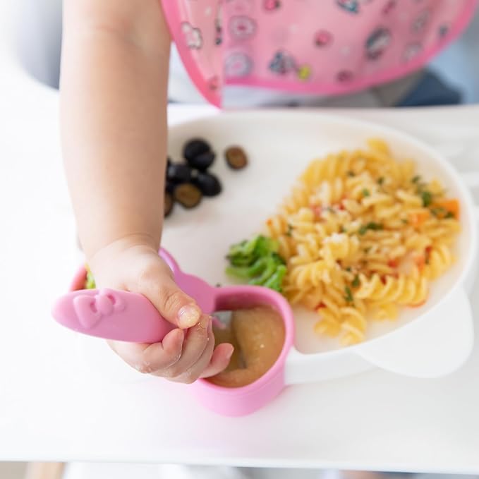 Bumkins Toddler Utensils, Kids Size Fork and Spoon Set, Silicone and - Image 3