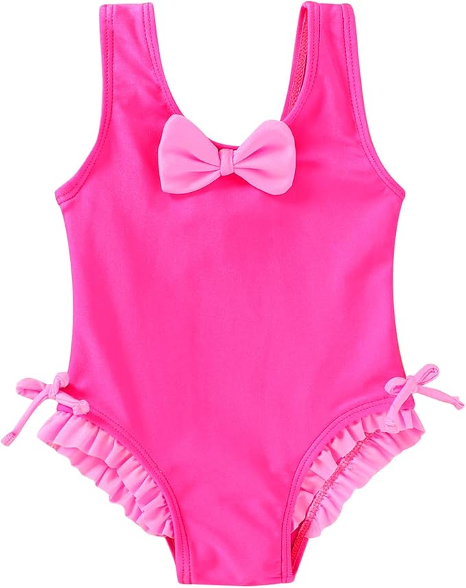 YOUNGER TREE Toddler Swimsuit Girl Cute Stripe One-Piece Ruffle Swimwear Baby by YOUNGERTREE