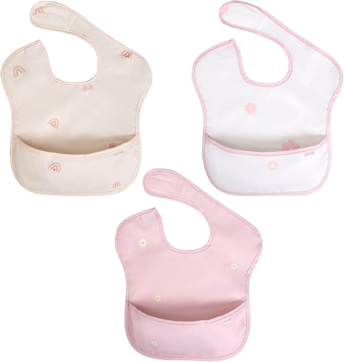 Ali+Oli Smock Bibs for Babies, BPA-Free Oeko-Tex Certified, Waterproof Baby by AliOli