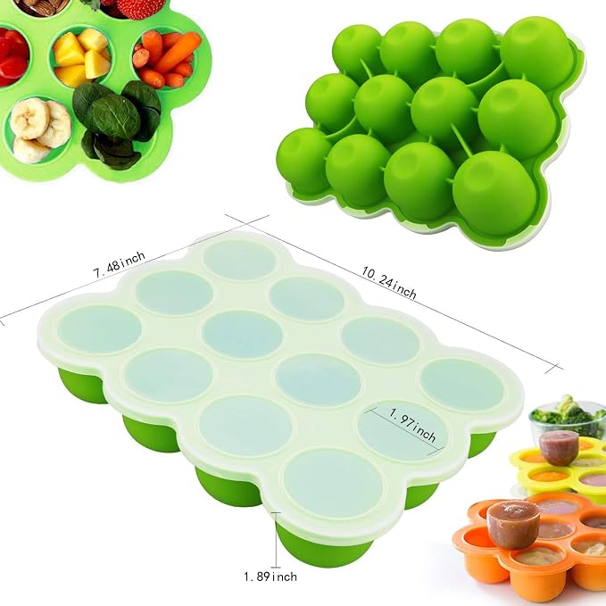 Samuelworld Baby Food Storage Container, 12 Portions x 2.5oz - Image 4