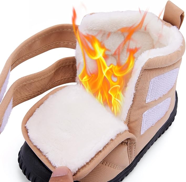 BMCiTYBM Toddler Baby Snow Boots Winter Shoes Boys Girls Cold Weather Baby Faux - Image 4
