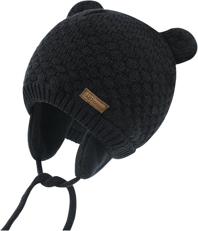 XIAOHAWANG Baby Hat Cute Bear Toddler Earflap Beanie Warm by XIAOHAWANG