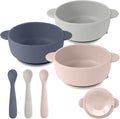Silicone Baby Feeding Set, 3 Pack Baby Bowls by Eascrozn