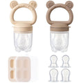 2 Pack Silicone Baby Fruit Feeder by POIKSHARK
