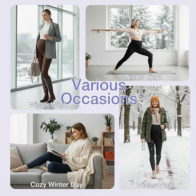 GROTEEN 3 Pack Women's Maternity Leggings - Image 5
