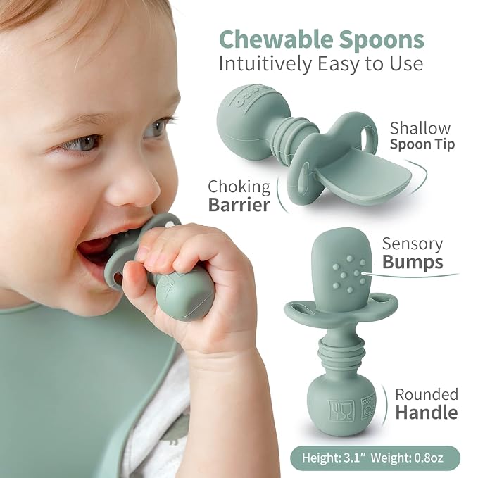 SAMiGO Silicone Baby Feeding Set, Baby Led Weaning Supplies, Suction Bowl Plate - Image 4