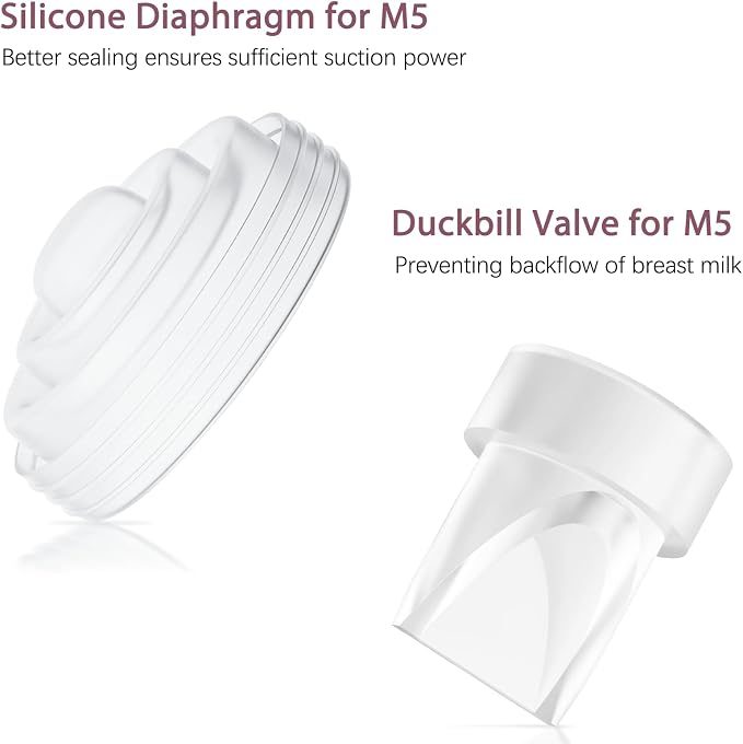 4 Pack Replacement Parts for Momcozy M5 Breast Pump, Replace to Mom Cozy M5 - Image 5