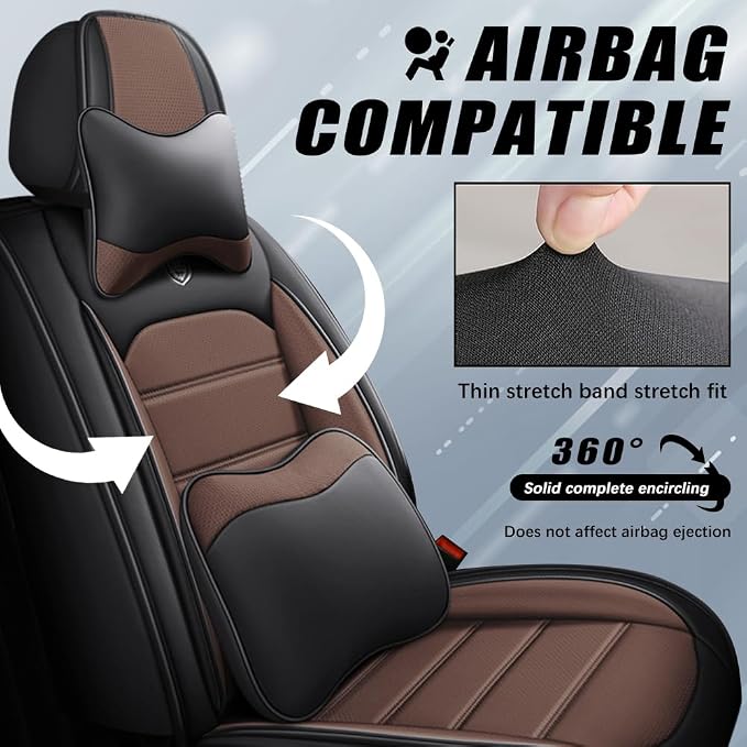 Leather Seat Cover for Ford Edge 2010-2026, Waterproof Soft Seat Covers - Image 3