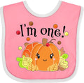 inktastic I'm One- Pumpkin Birthday Autumn Baby Bib by Inktastic