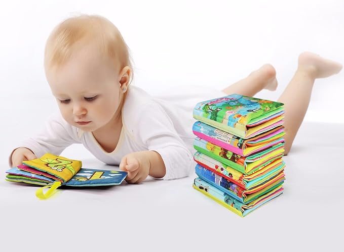 teytoy My First Soft Book, Nontoxic Fabric Baby Cloth Books Early Education - Image 6