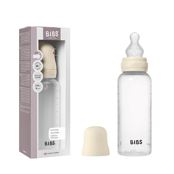 BIBS Baby Bottle 9 oz / 270 ml Silicone Nipple by BIBS