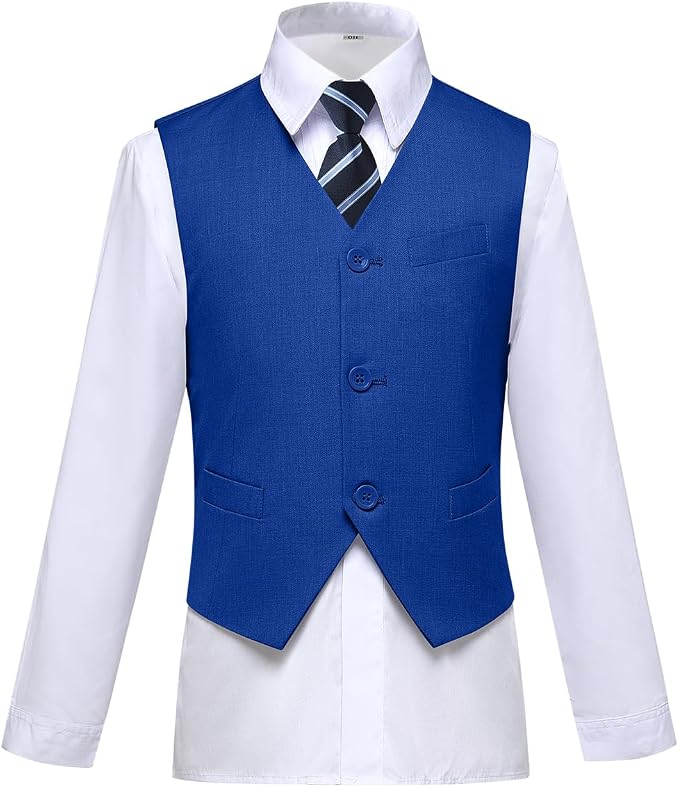 Visaccy Boys Suits Slim Fit Dress Clothes Ring Bearer Outfit - Image 3