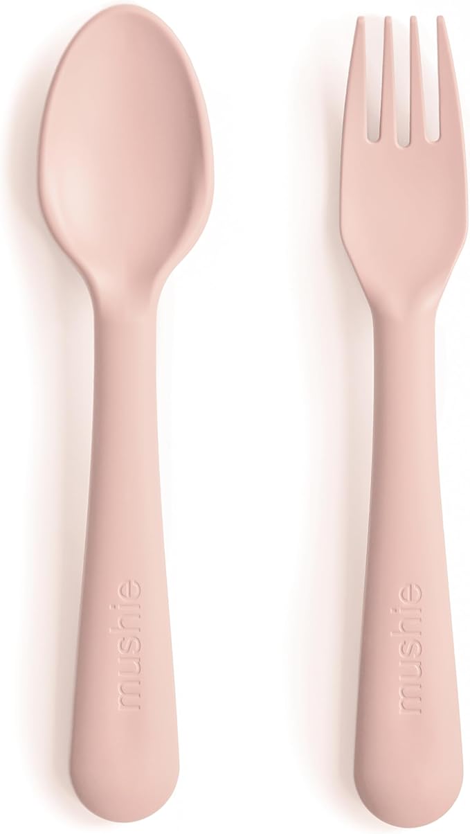 mushie Flatware Fork and Spoon Set by mushie