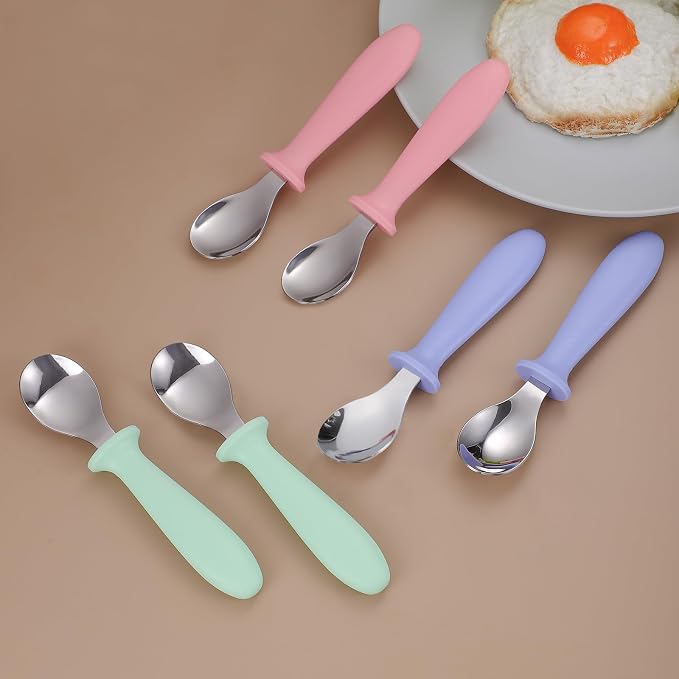 Pimoys 6-Pack Stainless Steel Toddler Spoons Baby & Kids Utensils - Image 7