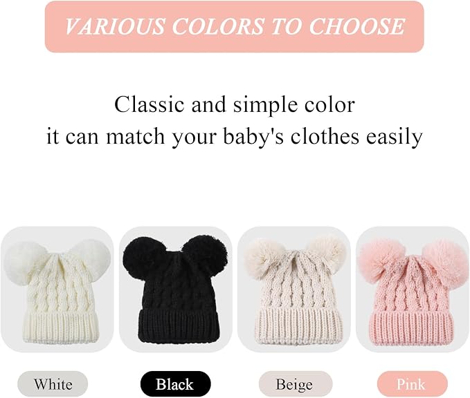 Yuoahcn Baby Girl Beanie Winter Baby Boy Hat - Image 5