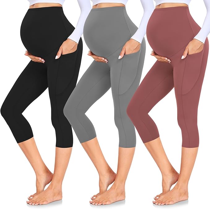 GROTEEN 3 Pack Women's Maternity Leggings by GROTEEN
