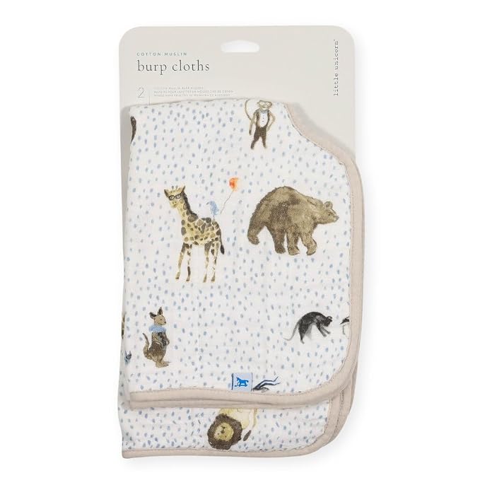 Little Unicorn Ultra-Absorbent Premium Burp Cloth 2 Pack | Soft on Baby's Skin - Image 2