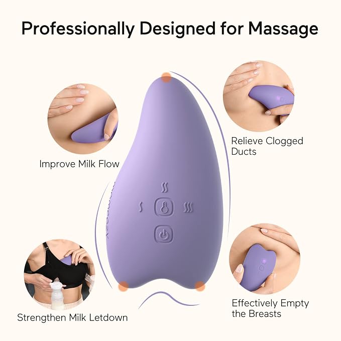 Momcozy Warming Lactation Massager 2-in-1, Soft Breast Massager - Image 5