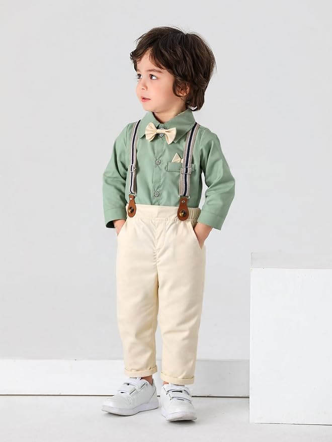 Boarnseorl Baby Boys Pants Sets, Toddler Gentleman Outfits, Infant Long Sleeve - Image 2