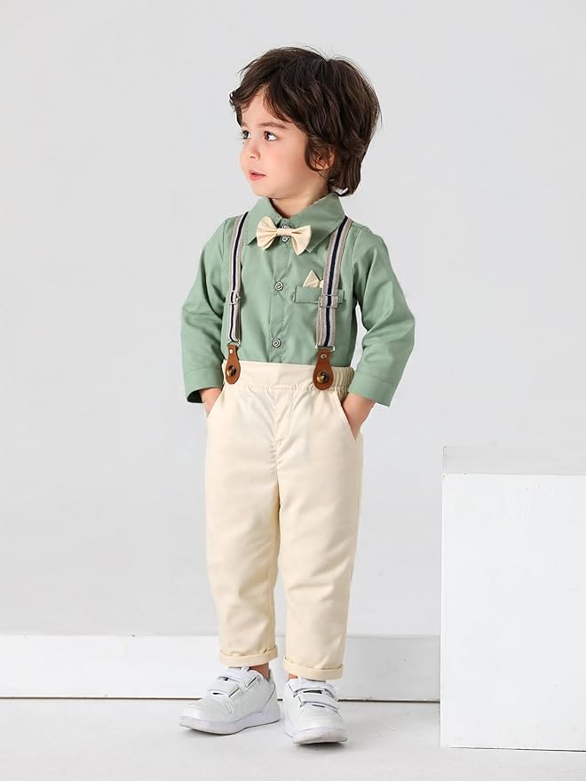 Boarnseorl Baby Boys Pants Sets, Toddler Gentleman Outfits, Infant Long Sleeve - Image 2