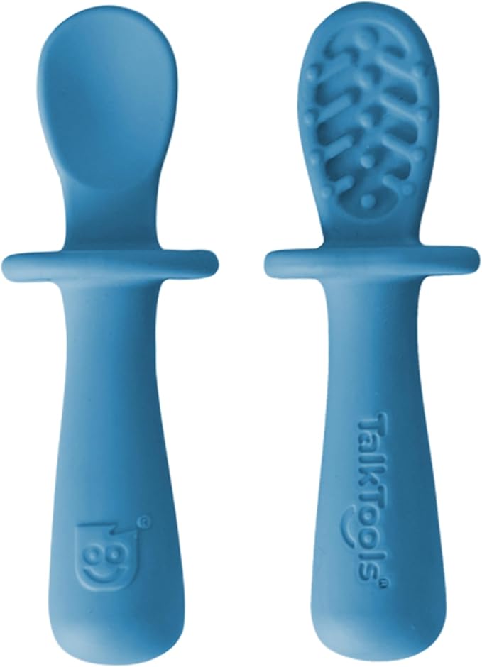 TalkTools ITSY Tiny Silicone Spoons – Twin Pack Soft Silicone Self-Feeding - Image 8