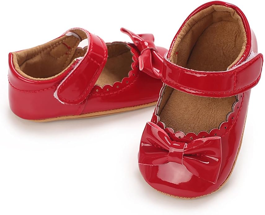 COSANKIM Baby Girls Mary Jane Flats Shoes Anti-Slip Rubber Sole Infant Toddler - Image 3