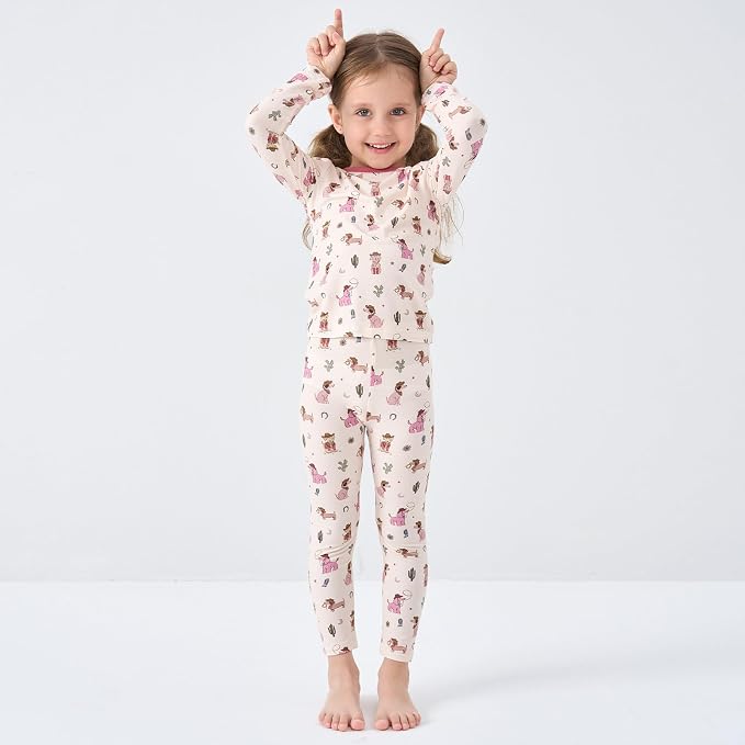 pureborn Baby Toddler Kids Viscose from Bamboo Pajamas Set Pjs 2pcs 18M-8Y - Image 2