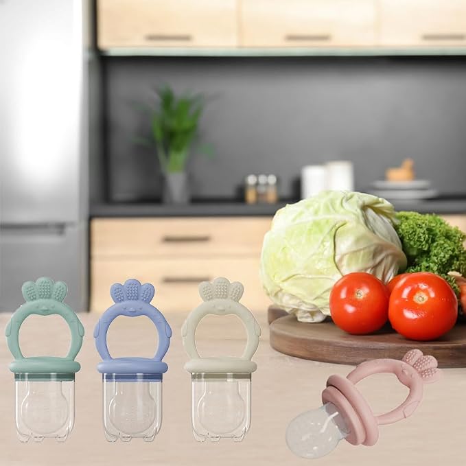 Baby Food Fruit Feeder, Breastmilk Baby Popsicle Molds, Silicone Teether - Image 6