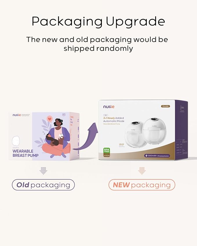 Nuliie Hands-Free Breast Pump, Wearable Breastfeeding Pump 4 Modes 9 Levels - Image 2