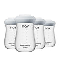 Glass Breastmilk Storage Bottles, 8oz Wide Neck Breast Milk Containers by yanyoyo