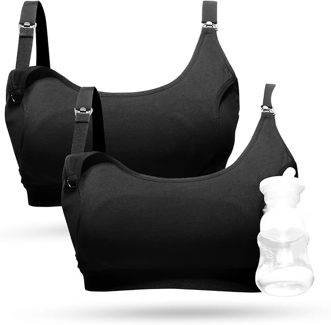 Momcozy Pumping Bra, Pumping Bra Hands Free All Day Wear Pumping & Nursing Bra by Momcozy