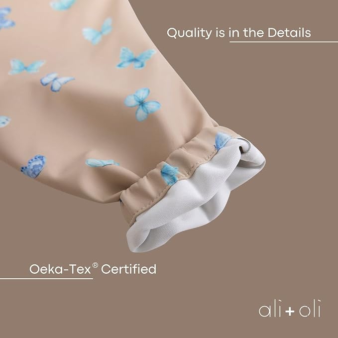 Ali+Oli Smock Bibs for Babies, BPA-Free Oeko-Tex Certified, Waterproof Baby - Image 4