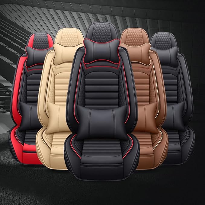 Leather Car Seat Covers for Toyota Corolla 2006-2024, Car Seat Covers Full Set - Image 6