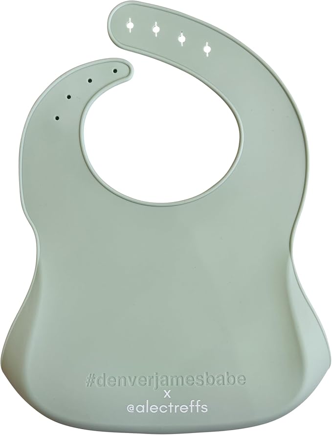 Denver James Silicone Feeding Bibs | Dishwasher Safe. Waterproof. Adjustable. - Image 2