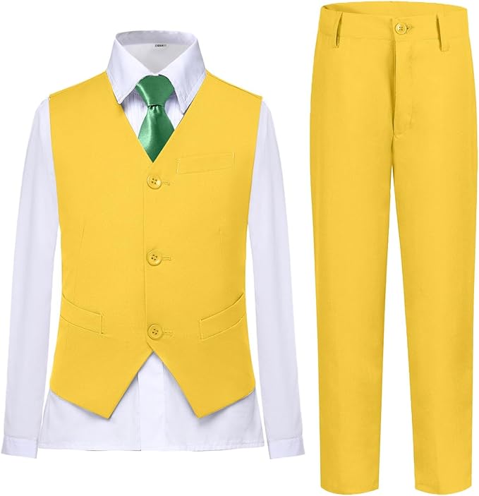 Boys Vest Set Formal Dress Suits Wedding Outfit Dresswear by Lycody