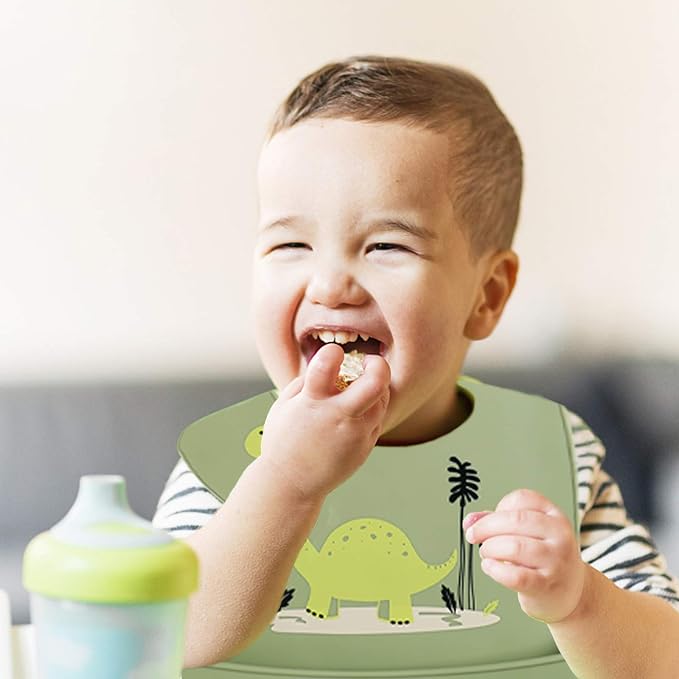 Baby Silicone Feeding Bibs - Image 7